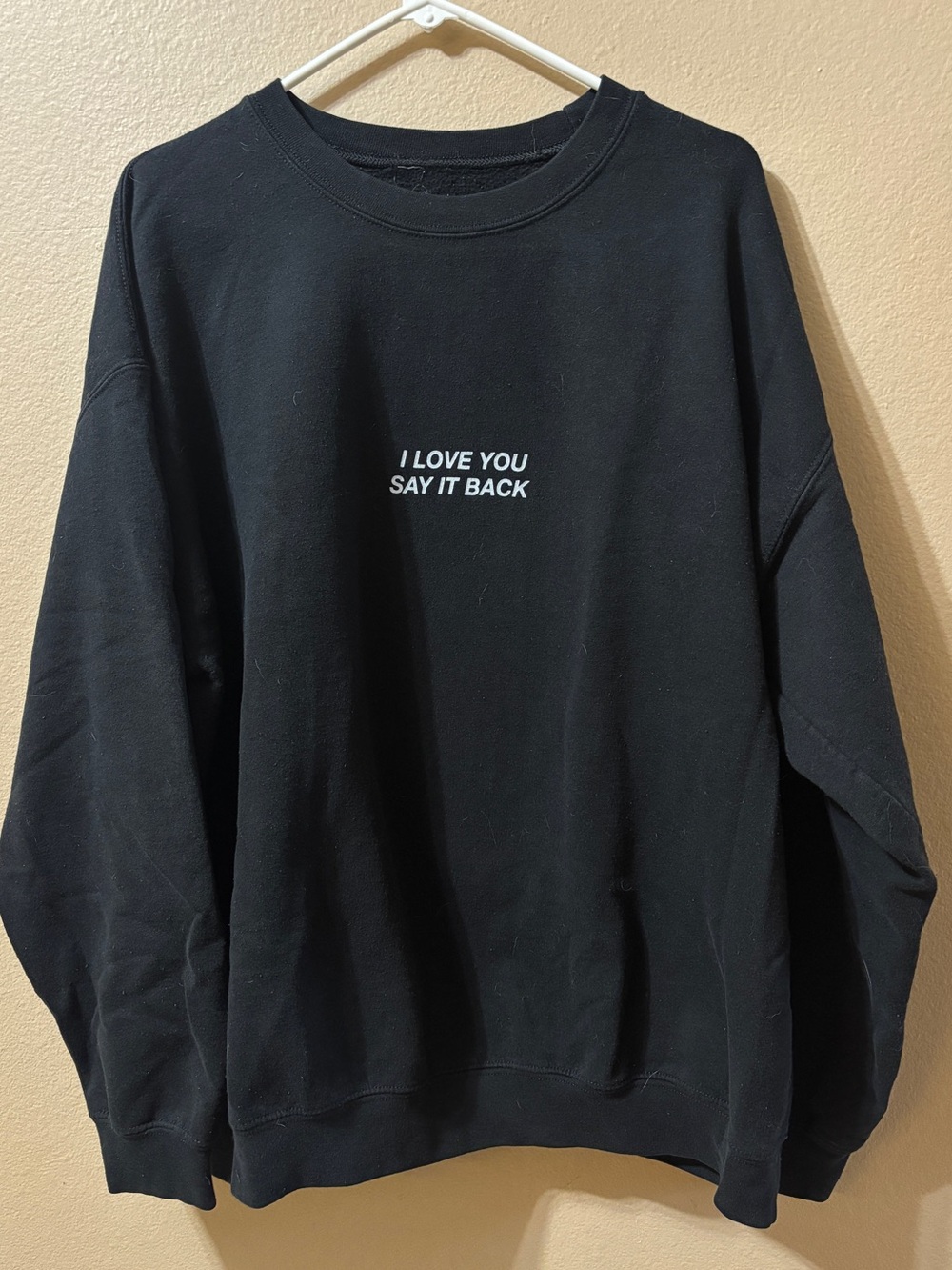 Lonely Ghost I Love You Say It Back Sweatshirt Women Size XL Black